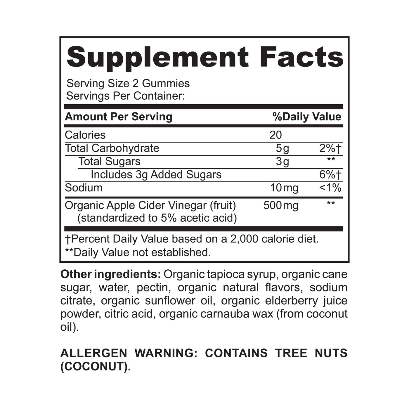 Organic Apple Cider Vinegar Gummies
